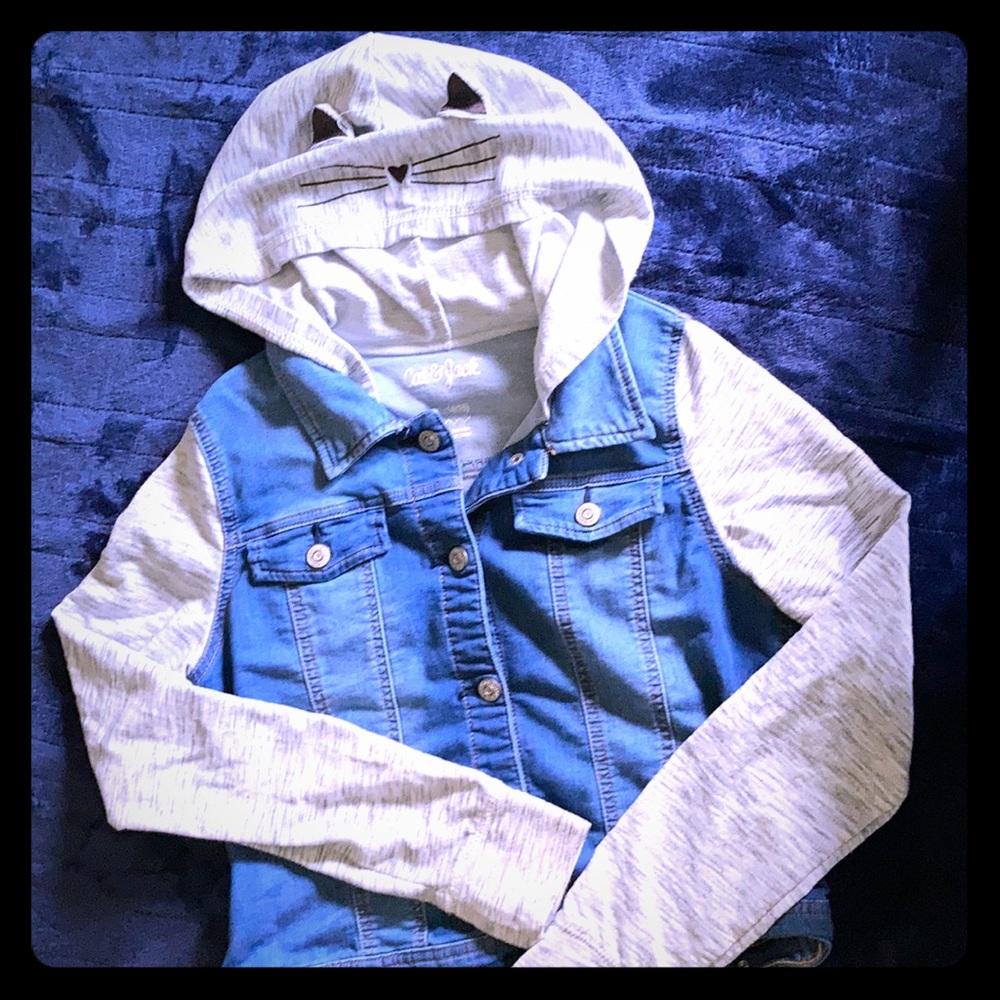 Jacket jean with cat ears kid size